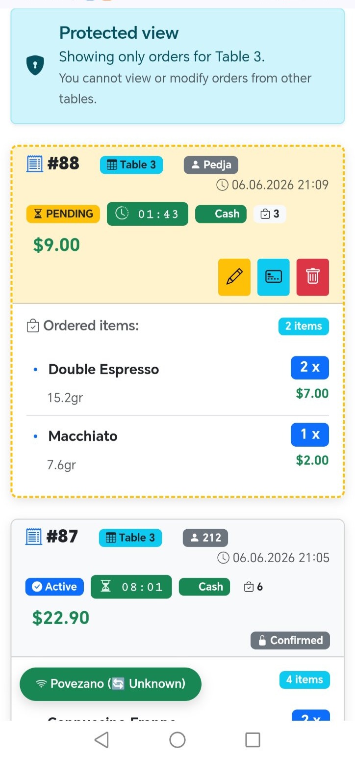 Guest — order details and status